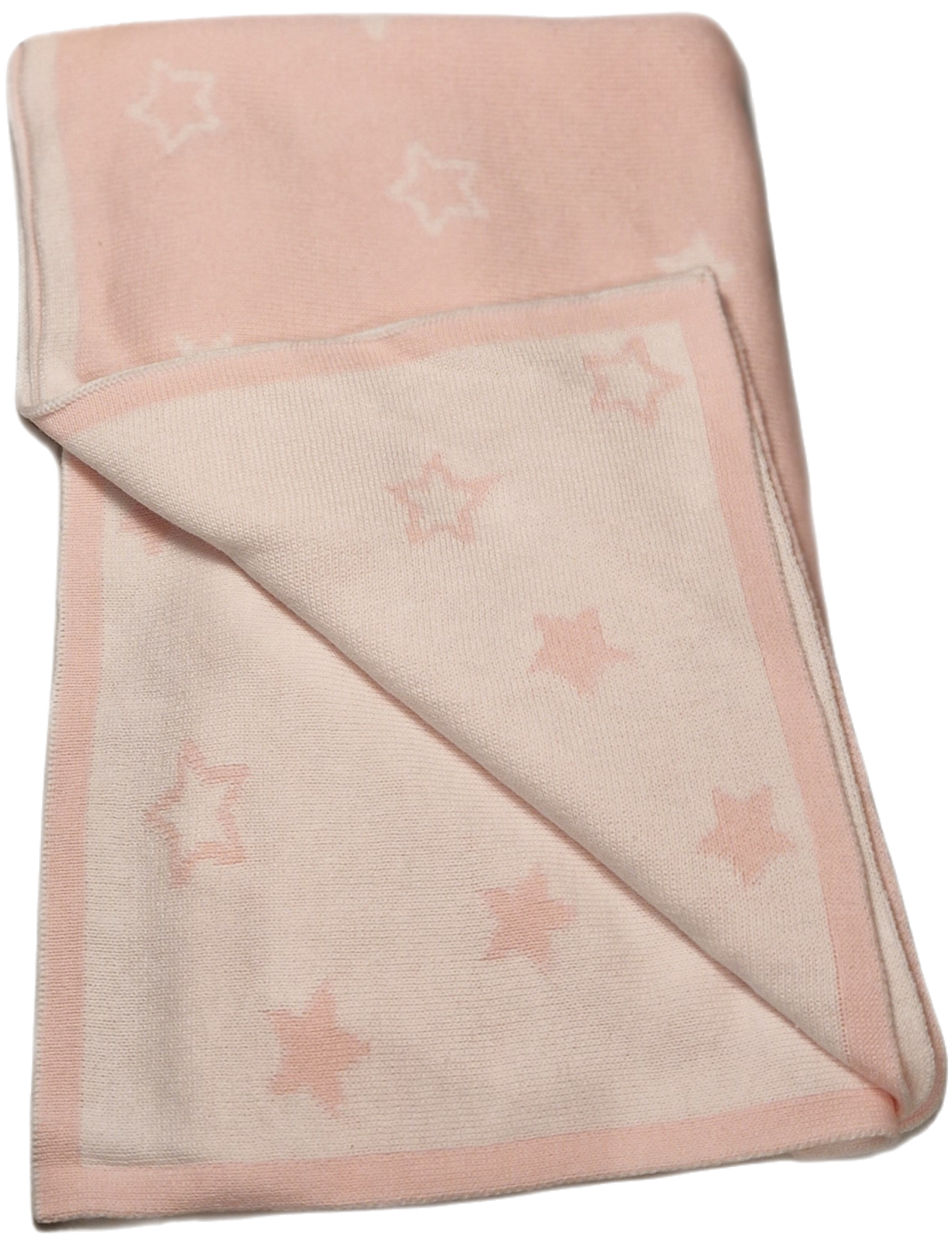 Pink stars organic cotton blanket