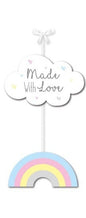 Wooden made with love hanging sign