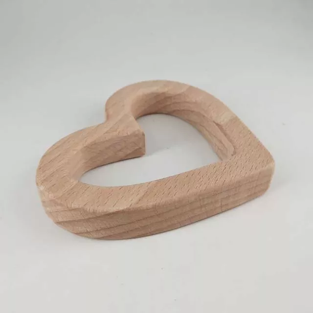 Wooden heart teether