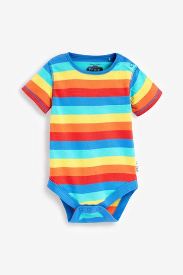 Frugi rainbow stripe bodysuit