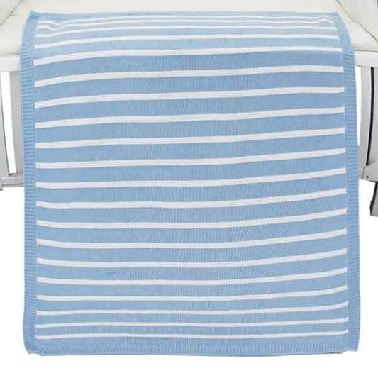 Blue & white striped blanket