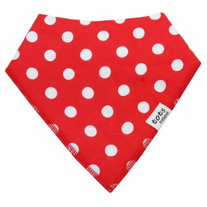 Red white polkadot bib