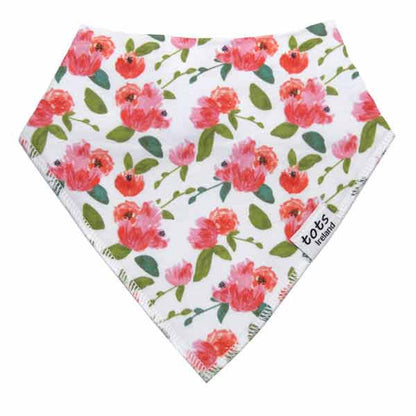 Red poppy baby bib